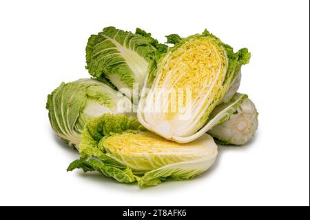 Fresh chinese cabbage isolated on a white background. Stock Photo