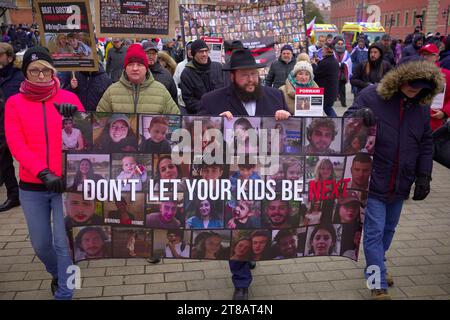 Warsaw, Mazovian, Poland. 19th Nov, 2023. Demonstration organized by the Israeli Embassy (Credit Image: © Hubert Mathis/ZUMA Press Wire) EDITORIAL USAGE ONLY! Not for Commercial USAGE! Credit: ZUMA Press, Inc./Alamy Live News Stock Photo