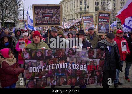 Warsaw, Mazovian, Poland. 19th Nov, 2023. Demonstration organized by the Israeli Embassy (Credit Image: © Hubert Mathis/ZUMA Press Wire) EDITORIAL USAGE ONLY! Not for Commercial USAGE! Credit: ZUMA Press, Inc./Alamy Live News Stock Photo