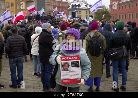 Warsaw, Mazovian, Poland. 19th Nov, 2023. Demonstration organized by the Israeli Embassy (Credit Image: © Hubert Mathis/ZUMA Press Wire) EDITORIAL USAGE ONLY! Not for Commercial USAGE! Credit: ZUMA Press, Inc./Alamy Live News Stock Photo