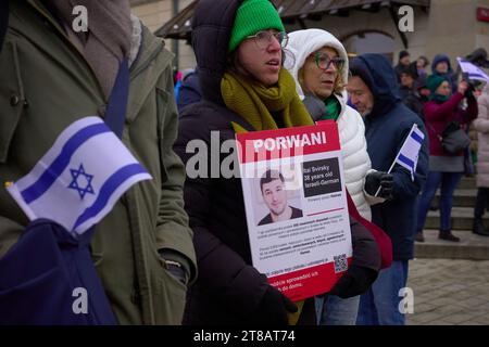 Warsaw, Mazovian, Poland. 19th Nov, 2023. Demonstration organized by the Israeli Embassy (Credit Image: © Hubert Mathis/ZUMA Press Wire) EDITORIAL USAGE ONLY! Not for Commercial USAGE! Credit: ZUMA Press, Inc./Alamy Live News Stock Photo