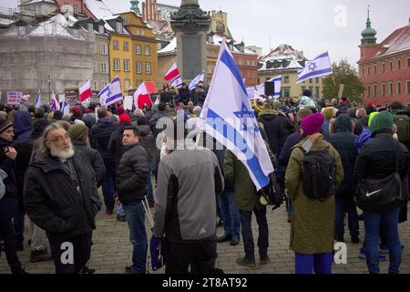 Warsaw, Mazovian, Poland. 19th Nov, 2023. Demonstration organized by the Israeli Embassy (Credit Image: © Hubert Mathis/ZUMA Press Wire) EDITORIAL USAGE ONLY! Not for Commercial USAGE! Credit: ZUMA Press, Inc./Alamy Live News Stock Photo