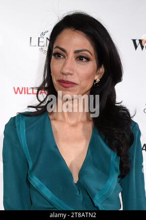 NEW YORK, NY- NOVEMBER 18: Huma Abedin at New York Moves Magazine s 20th annual Moves Power Women Awards Gala & Dinner at the Mandarin Oriental in New York City on November 18, 2023. Copyright: xMediaPunchx Credit: Imago/Alamy Live News Stock Photo