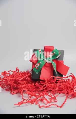 one large black box on white background, holidays concept Stock Photo