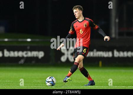 Tubize, Belgium. 18th Nov, 2023. Mathias Delorge (6) of Belgium pictured during a friendly soccer game between the national under 20 teams of Belgium and France on Saturday 18 November 2023 in Tubize, Belgium . Credit: sportpix/Alamy Live News Stock Photo