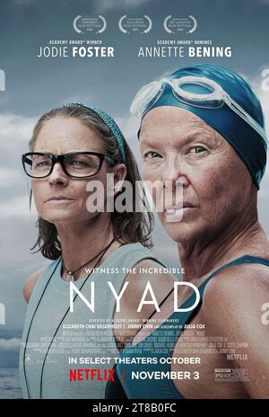 Nyad fim poster  Jodie Foster & Annette Bening poster Stock Photo