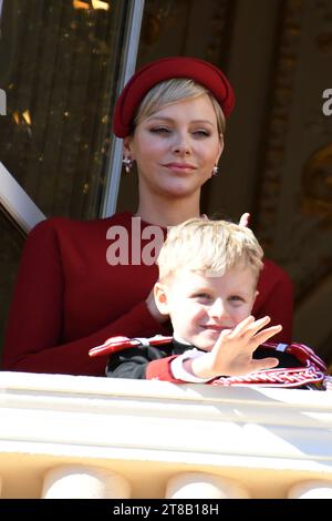 MONACO, NOVEMBER 19: Princess Charlene of Monaco, Prince Jacques of Monaco,  attend the Monaco National Day 2023 on November 19, 2023 in Monaco, Credit: Media Pictures/Alamy Live News Stock Photo