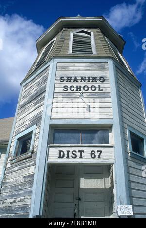 Shaniko School, Journey through Time National Scenic Byway, Shaniko, Oregon Stock Photo