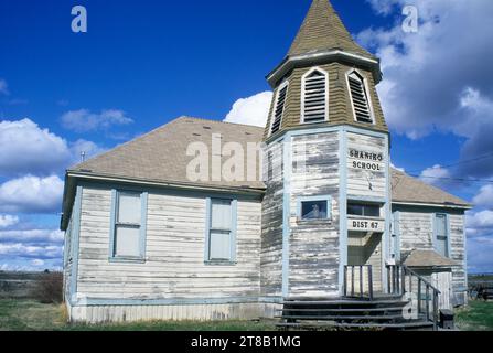 Shaniko School, Journey through Time National Scenic Byway, Shaniko, Oregon Stock Photo