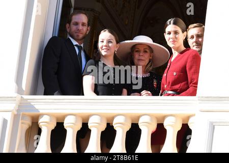 Monaco National Day 2023 MONACO, NOVEMBER 19: Princess Caroline of Hanover, Charlotte Casiraghi, Pierre Casiraghi, Princess Alexandra of Hanover, Andrea Casiraghi attend the Monaco National Day 2023 on November 19, 2023 in Monaco, Copyright: xNewsxPicturesx Royal Monaco Day 1250 Credit: Imago/Alamy Live News Stock Photo