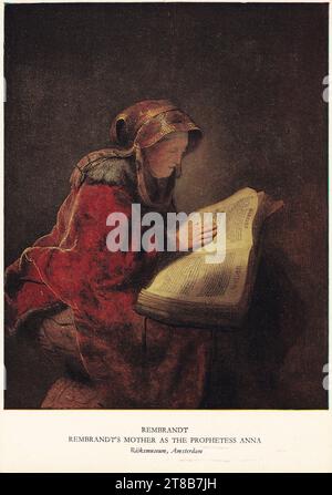 Rembrandt's Mother as the Prophetess Anna. Stock Photo