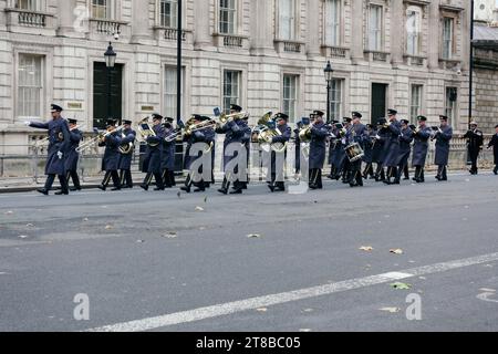 London, UK. 19th November 2023  The annual AJEX Remembrance Parade takes place on Whitehall as hundreds of Jewish members of the Armed and Police forces of the UK parade to the Cenotaph, hold silence in commemoration of the dead, and hear speeches from the Chief Rabbi and other representatives of the community. © Simon King/ Alamy Live News Stock Photo