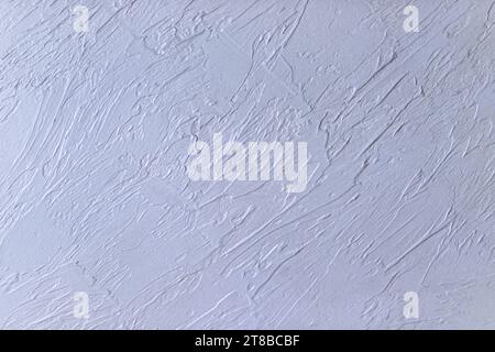 texture of decorative plaster of light.New gray plaster on the wall Stock Photo