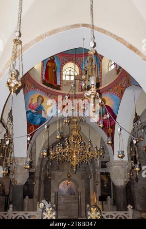 Chapel of Saint Helena, Church of the Holy Sepulchre aka the Church of the Resurrection, Christian Quarter, Old City of Jerusalem, Israel Stock Photo