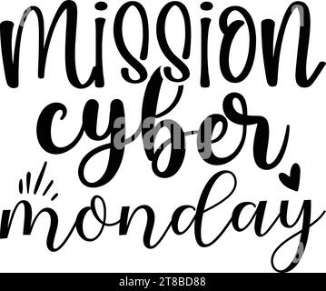 Mission Cyber Monday Stock Vector