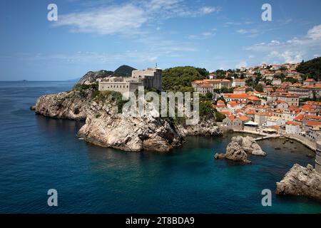 Fort Lovrijenac or St. Lawrence Fortress, often called “Dubrovnik’s Gibraltar”, is a fortress that protected this coastal city in Croatia. Stock Photo