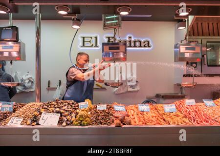 The central market, Mercado Central de Atarazanas in Malaga, Spain Stock Photo