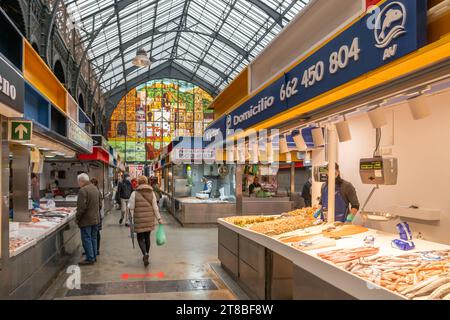 The central market, Mercado Central de Atarazanas in Malaga, Spain Stock Photo