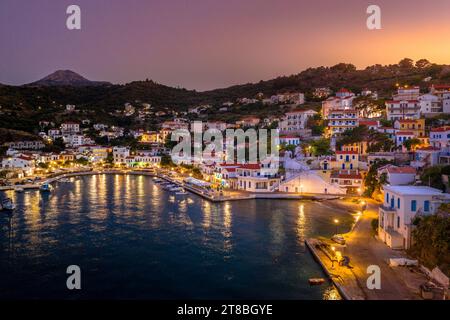 Traditional village of Evdilos, in Ikaria island, Greece Stock Photo