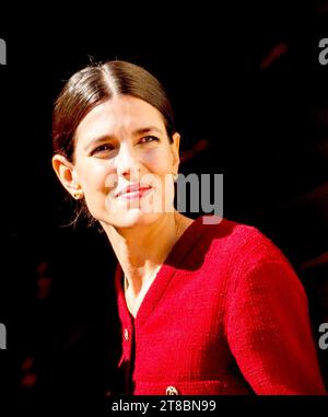 Monaco Ville, Monaco. 19th Nov, 2023. Charlotte Casiraghi on the balcony of the Princely Palace in Monaco-Ville, on November 19, 2023, during the Monaco national day celebrations Credit: Albert Nieboer/Netherlands OUT/Point de Vue OUT/dpa/Alamy Live News Stock Photo