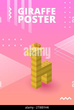 Web template with a giraffe. Vector Stock Vector Image & Art - Alamy