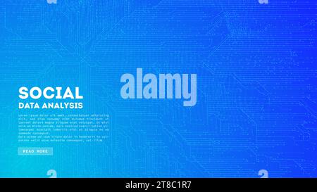 Big Data cloud computing. Blockchain visualiztion. Social network information complexity. Stock Vector