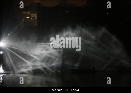 Durham City, UK, November 18th, 2023, CONSTELLATIONS by Artist Joanie Lemercier, Credit: DEW/Alamy Live News Credit: DEW/Alamy Live News Stock Photo