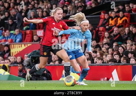 Lisa Naalsund #16 Of Manchester United Women Battles For The Ball With ...