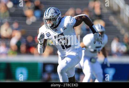 November 18, 2023: Rice University junior Josh Pearcy (12) rushes quarterback. NCAA football game between Rice University and University of North Carolina-Charlotte, at Jerry Richardson Stadium, Charlotte, North Carolina. David Beach/CSM Stock Photo