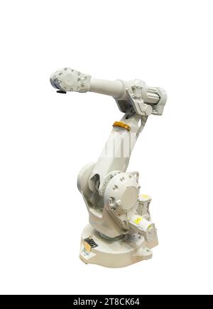 robot arm for industry isolated on white background Stock Photo