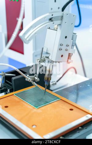 robotic arm integrated into an automated assembly line, illustrating ...