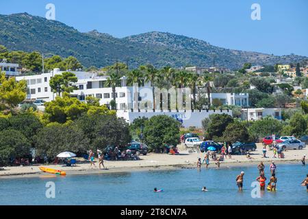 Aegina: Agia Marina Beach Greece Stock Photo