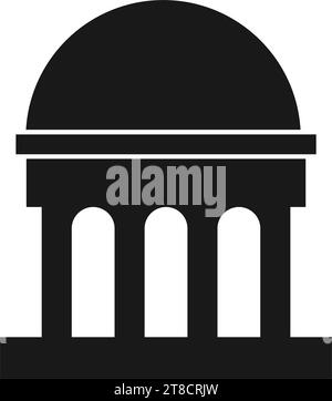 Line bank building icon. Vector bank isolated on white background ...