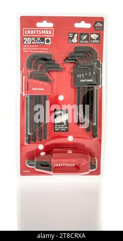 Winneconne, WI - 28 October 2023:  A package of Craftsman hex key set allen key tool on an isolated background Stock Photo