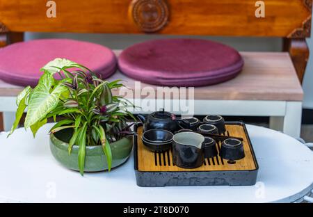 traditional Chinese teapot used in tea ceremony Stock Photo
