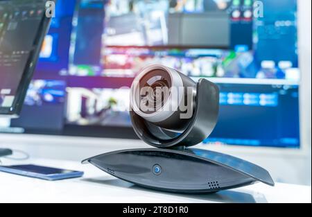 IP Camera and wireless router Security camera Stock Photo