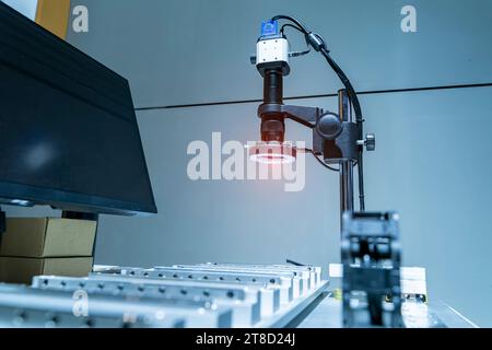 automated vision sensor camera system in intellegence factory Stock Photo