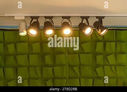 LED Light on mall roof. Stock Photo