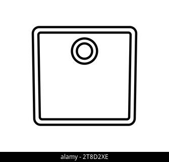 Analog body weight scale icon. Mechanical scale. Vector illustration. Outline object isolated on white background. Icon for web. Stock Vector