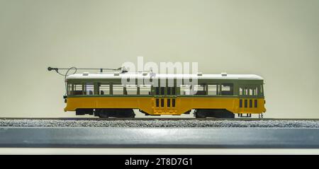 Antique model of old railways' electric locomotive class Stock Photo