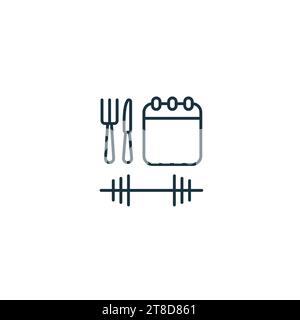 Daily routine outline icon. Monochrome simple sign from productivity collection. Daily routine icon for logo, templates, web design and infographics. Stock Vector