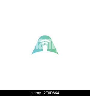 A Signal Logo Simple Design Stock Vector