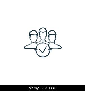 Focus group outline icon. Monochrome simple sign from productivity ...