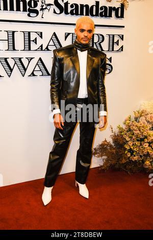 London, UK. Layton Williams photographed arriving at the Evening Standard Theatre Awards at Claridge'S, Brook Street on 19 November 2023 . Picture by Julie Edwards. Credit: JEP Celebrity Photos/Alamy Live News Stock Photo