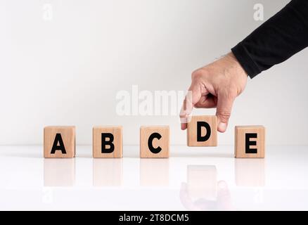 Making a choice among the alternative plans. Business decision making and alternative strategy development. Making backup plans. Stock Photo