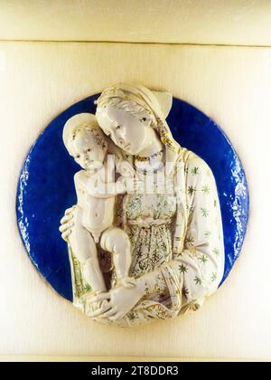 Madonna col Bambino  (Madonna with Child) by Andrea della Robbis , glazed teracotta, 1485-1490 - Museo Diocesiano di Monreale - Palermo, Italy Stock Photo