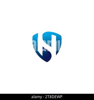 HS logo Simple Design. HS Shield Logo Stock Vector