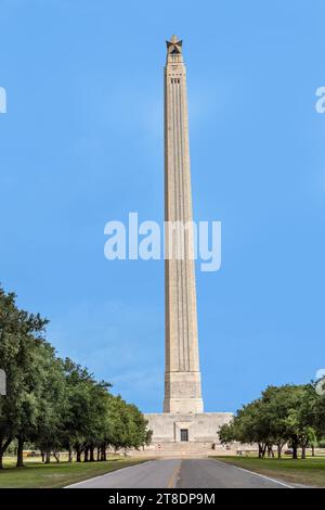 The San Jacinto Monument on a nice summer day in Texas, USA Stock Photo