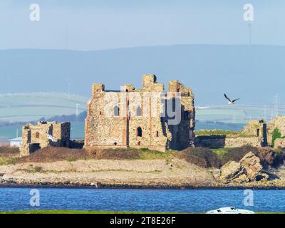 Piel Castle from Walney Island, Cumbria, UK. Stock Photo