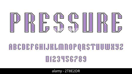 Set of alphabets font letters and numbers modern abstract design vector illustration Stock Vector